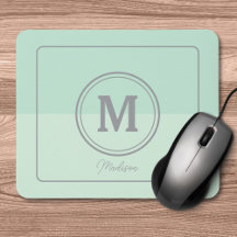 Nom du monogramme personnalisé vert Seafoam