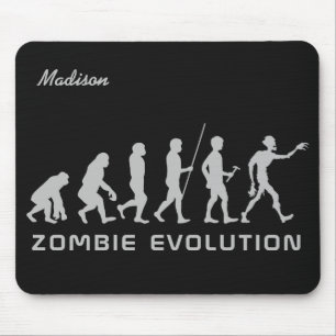 Tapis De Souris Nom et couleur personnalisés Zombie Evolution mous
