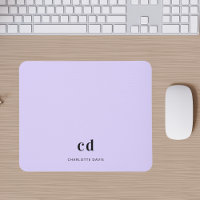 Nom initial du monogramme violet lavande