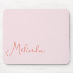 Tapis De Souris Nom moderne Chic Blush Pink Pad souris