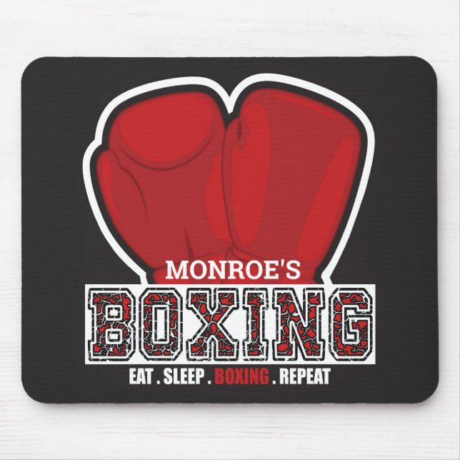 Tapis De Souris NOM personnalisé Boxer Boxer Glove Prize (Devant)