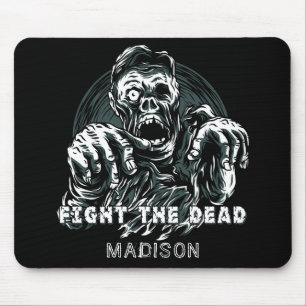 Tapis De Souris Nom personnalisé "Combattre les morts" Zombie mous