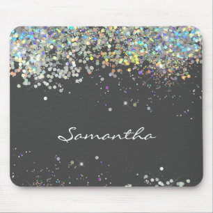 Tapis De Souris Nom personnalisé de la fille Parties scintillant