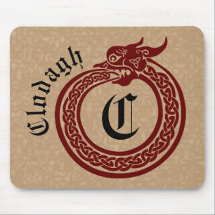 Tapis De Souris Nom personnalisé et monogramme Style celtique Ouro