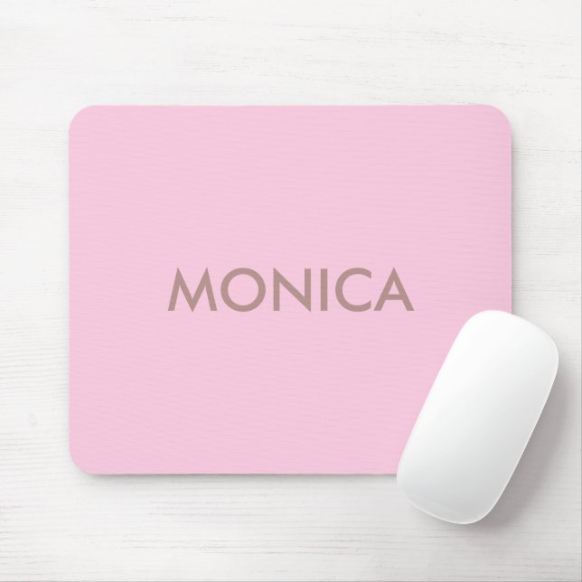 Tapis De Souris Nom personnalisé girly rose (Avec souris)