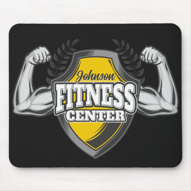 Tapis De Souris Nom personnalisé Muscle Fitness Trainer Gym (Devant)