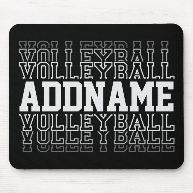 Tapis De Souris NOM PERSONNALISÉ Vanisant Volleyball Logo Joueur d (Devant)
