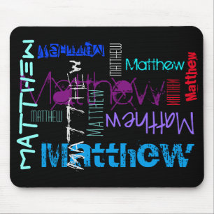 Tapis De Souris Nom répétitif personnalisé 7 lettres Mousepad