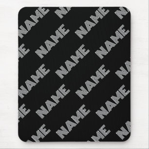 Tapis De Souris Nom rétro-moderne gras ou Motif Word