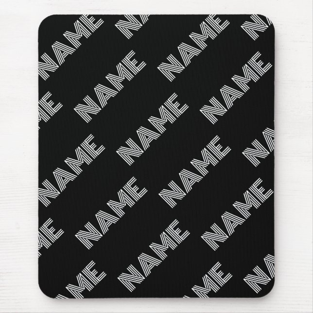 Tapis De Souris Nom rétro-moderne gras ou Motif Word (Devant)