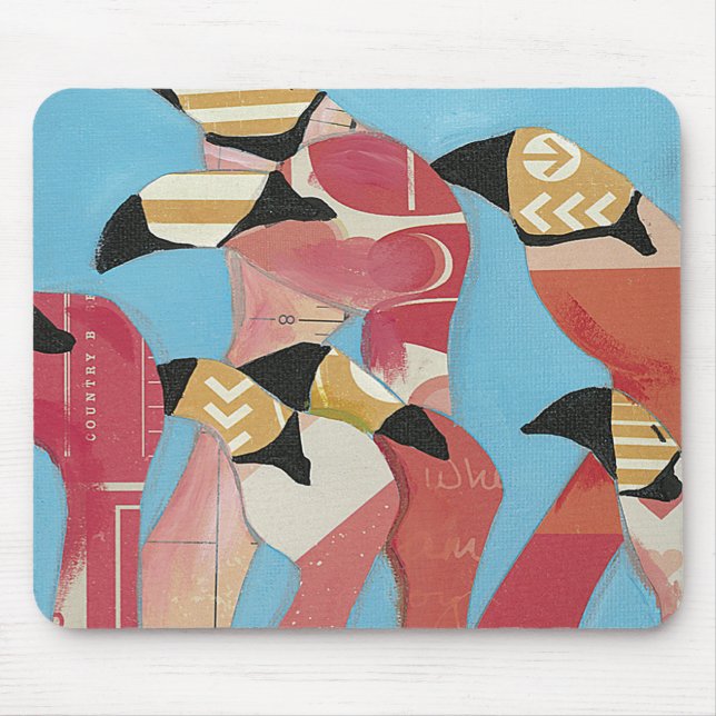 Tapis De Souris Nombre de Flamants roses (Devant)