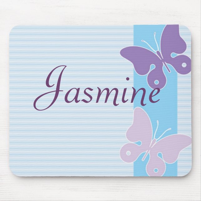 Tapis de souris nommé personnalisé - papillons (Devant)