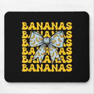 Tapis De Souris Noms de famille Rétro Bananas Nœud Coquette Femmes