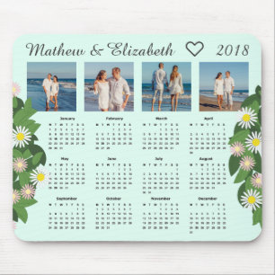 Tapis De Souris Noms et Photos de Couple Calendrier Photo 2018