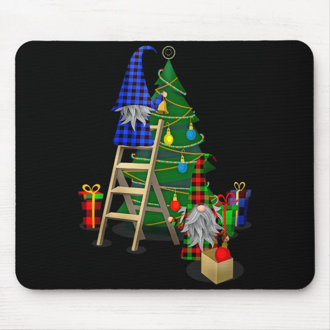 Tapis De Souris Nordic Gnomes Winter Christmas Swediomte Elves  (Devant)