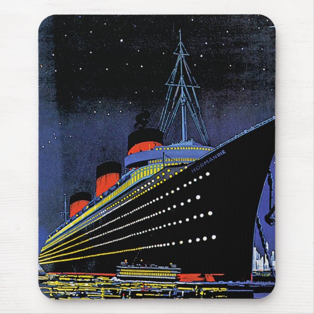 Tapis De Souris Normandie à la nuit (Devant)