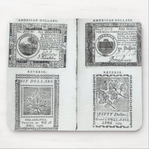 Tapis De Souris Notes de la devise continentale