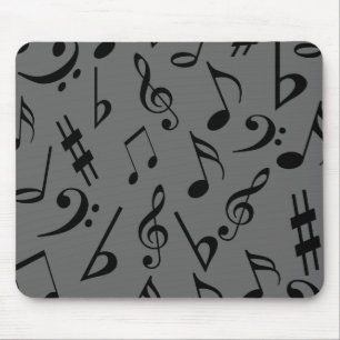 Tapis De Souris Notes musicales Mousepad - Argent