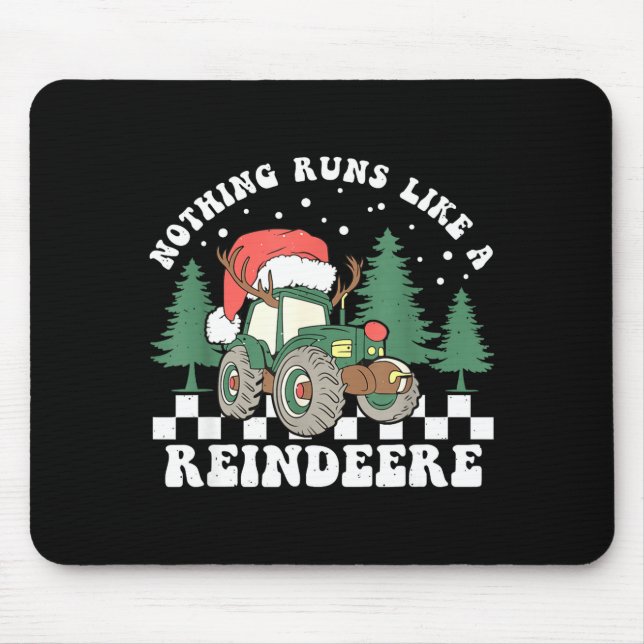 Tapis De Souris Nothing Runs Like A Reindeer Funny Christmas Famil (Devant)