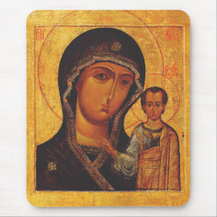 Tapis De Souris Notre-Dame de Kazan Icône orthodoxe