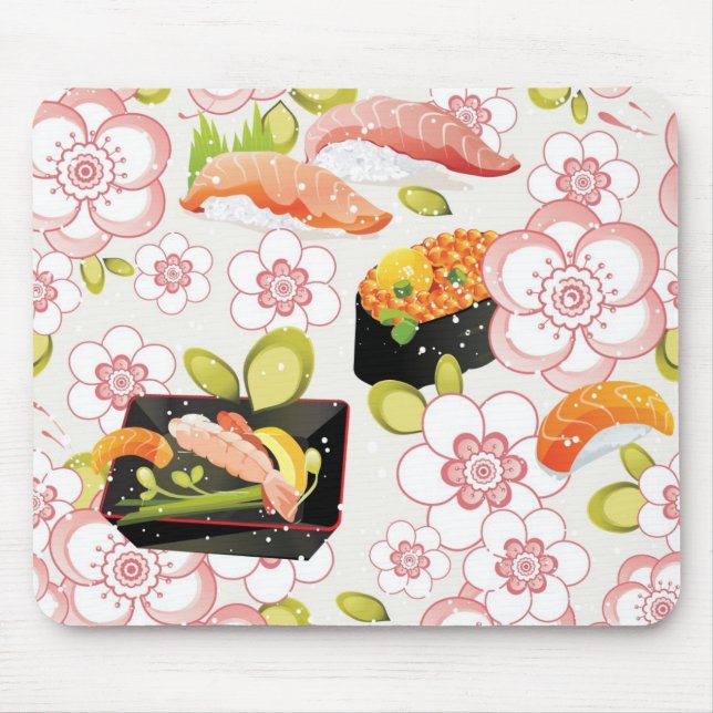 Tapis De Souris Nourriture japonaise : Motif 2 de sushi (Devant)