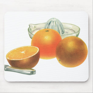 Tapis De Souris Nourriture vintage Fruit, Oranges mûres Juicer Pet
