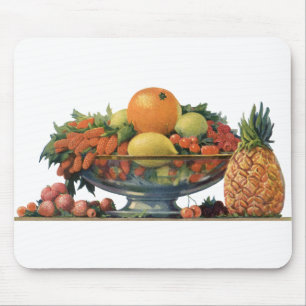 Tapis De Souris Nourriture vintage, fruits assortis dans un bol