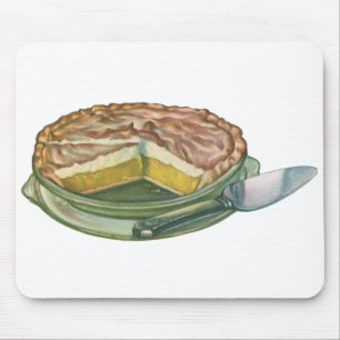 Tapis De Souris Nourriture Vintage, Tarte au Citron Meringuée Dess