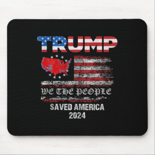 Tapis De Souris Nous le peuple Trump a sauvé l'Amérique 47 Préside