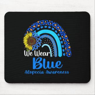 Tapis De Souris Nous portons Blue Alopecia Sensibilisation Rainbow