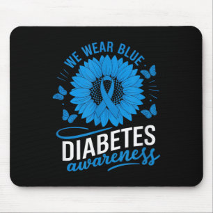 Tapis De Souris Nous Portons Du Bleu Dans Le Mois De Sensibilisati
