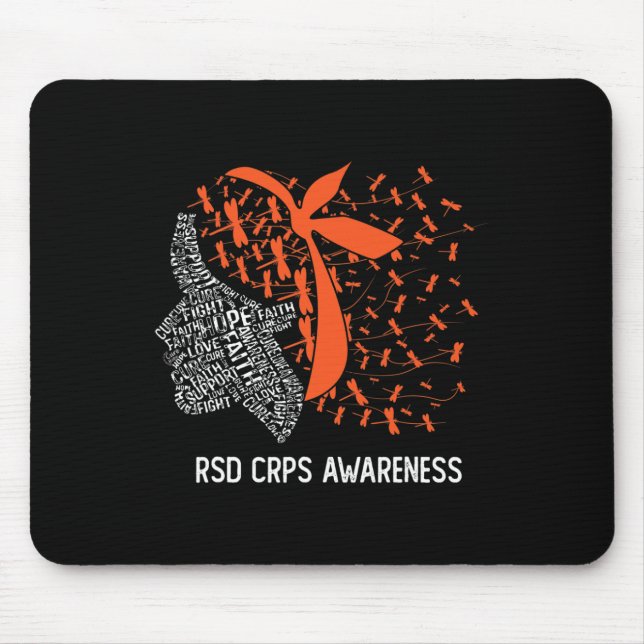 Tapis De Souris Nous Portons Orange Pour RSD CRPS Sensibilisation  (Devant)