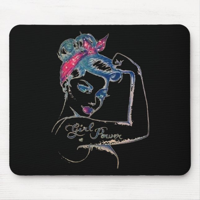 Tapis De Souris Nous Pouvons Le Guérir Rosie Riveter Cancer Du Sei (Devant)