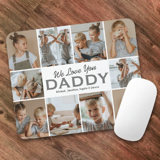 Tapis De Souris Nous Vous Aimons Papa Photo Souris Pad