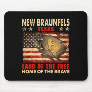 Tapis De Souris Nouveau Braunfels Texas Usa Drapeau 4 juillet