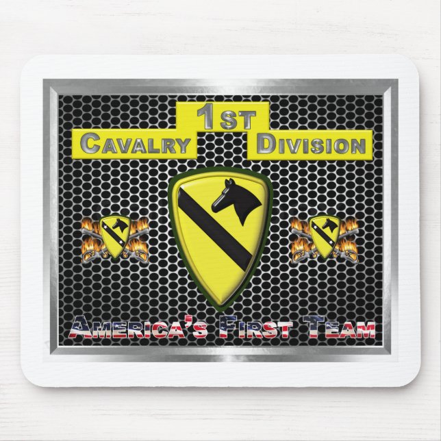 Tapis De Souris Nouveau Cool remanié 1re division de cavalerie (Devant)