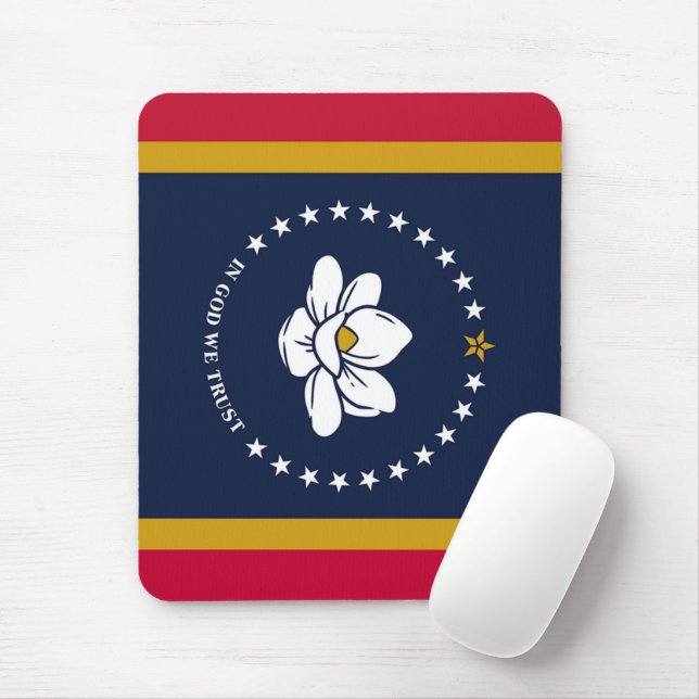 Tapis De Souris Nouveau drapeau du Mississippi 2020 (Avec souris)