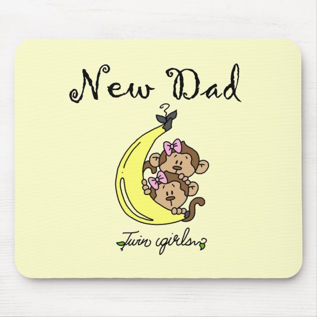 Tapis De Souris Nouveau papa des T-shirts et des cadeaux jumeaux (Devant)