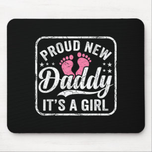 Tapis De Souris Nouveau Papa Fier Une Fille Pour La Première Fois 
