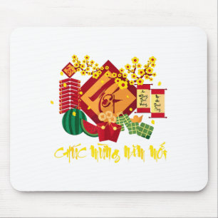 Tapis De Souris Nouvel An lunaire vietnamien 2026 Tet Viet Chuc Mu