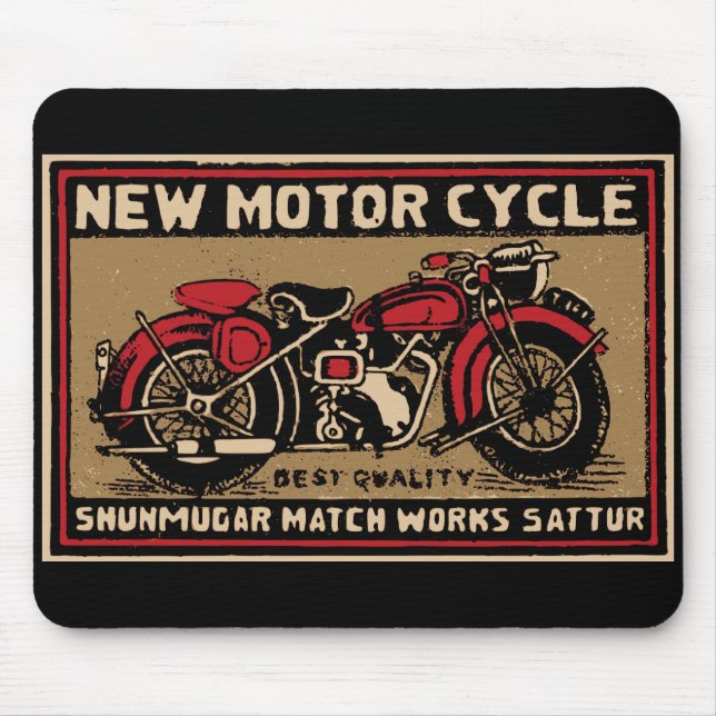 Tapis De Souris Nouvel étiquette de match de sécurité de moto (Devant)