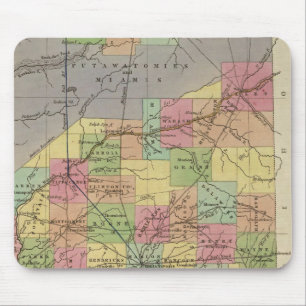 Tapis De Souris Nouvelle Carte De L'Indiana