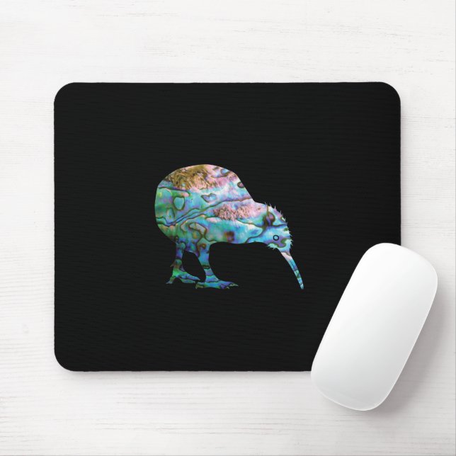 TAPIS DE SOURIS NOUVELLE-ZÉLANDE KIWI PAUA (Avec souris)