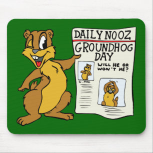 Tapis De Souris "Nouvelles" MousePad de jour de Groundhog