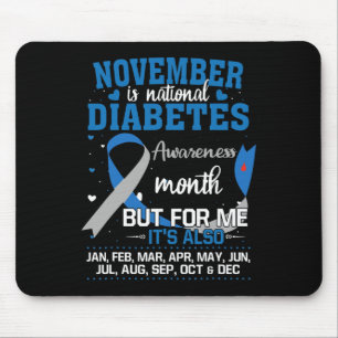 Tapis De Souris Novembre est le Mois national de la sensibilisatio