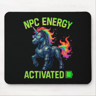 Tapis De Souris Npc Énergie Activée Drôle Esthétique Joueur Rgb Pi