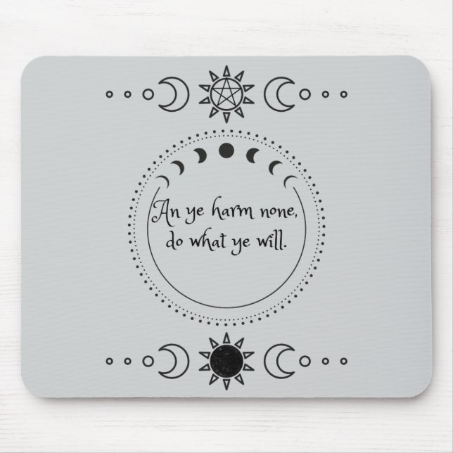 Tapis De Souris Nuage Aucun Wicca Mousepad (Devant)