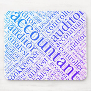 Tapis De Souris "Nuage de mots des comptables"