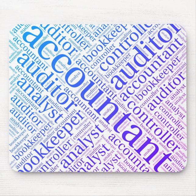 Tapis De Souris "Nuage de mots des comptables" (Devant)