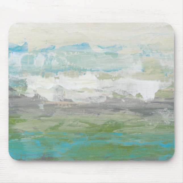 Tapis De Souris Nuages Blancs Surplombant Un Beau Paysage (Devant)